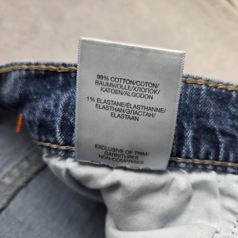 Silver Jeans Mens 36x29 Blue Eddie Relaxed Straight Stretch Denim Distressed